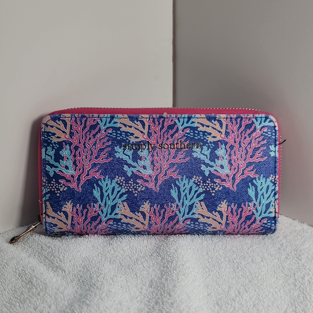 Simply Southern Blue and Pink Women's Wallet
